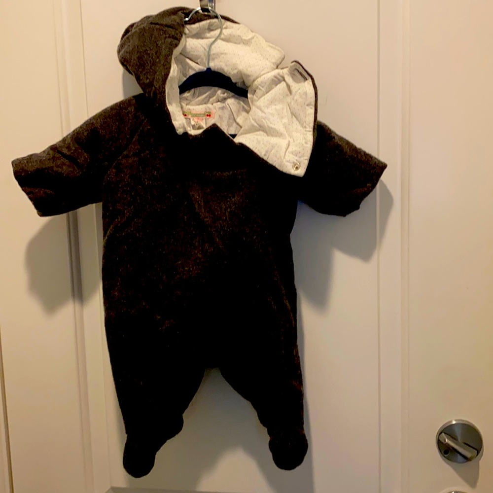 Bon point fall wool puffer onesie